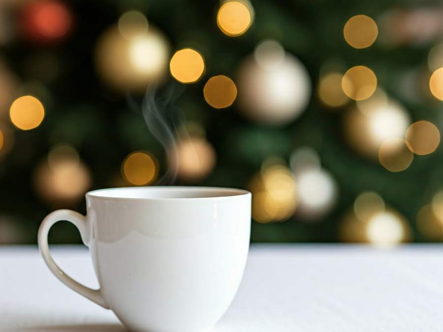 christmas day with coffee